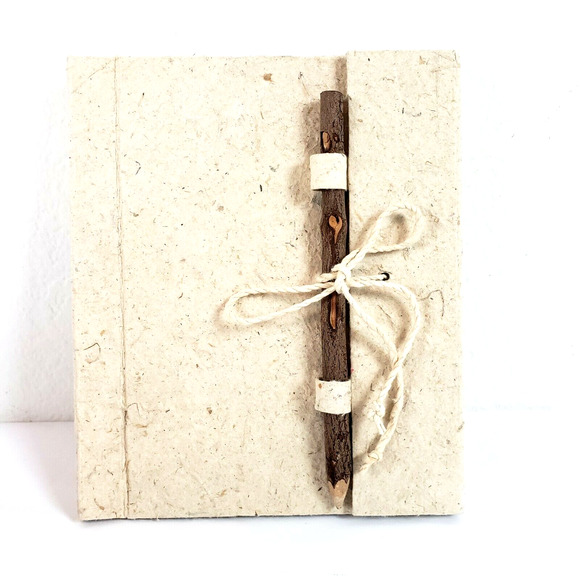Handmade Seeded Recycled Texture Notebook Journal 56 Pages & Pencil Sketchbook - Picture 1 of 11